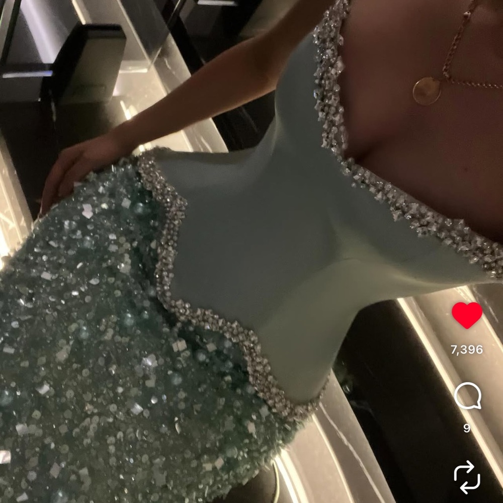 Kosove designer Mint Green Embellished Dress